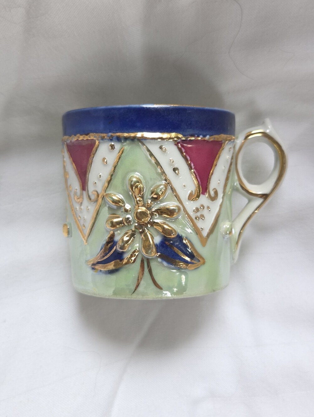 Vintage Antique German Porcelain Lusterware 1890/1910 Sentiment/Motto Cup